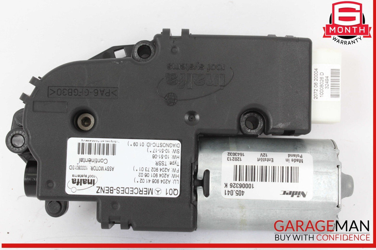 08-15 Mercedes X204 GLK350 4MATIC Panoramic Sunroof Sun Roof Motor Unit OEM