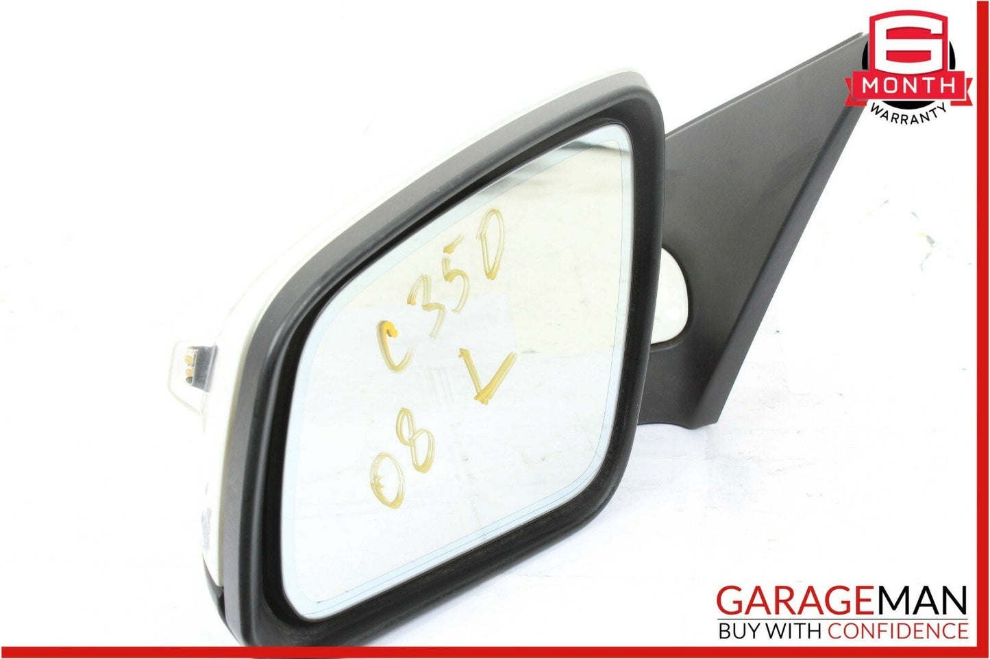 08-09 Mercedes W204 C350 C63 AMG Front Left Side Mirror Rear View Door White OEM
