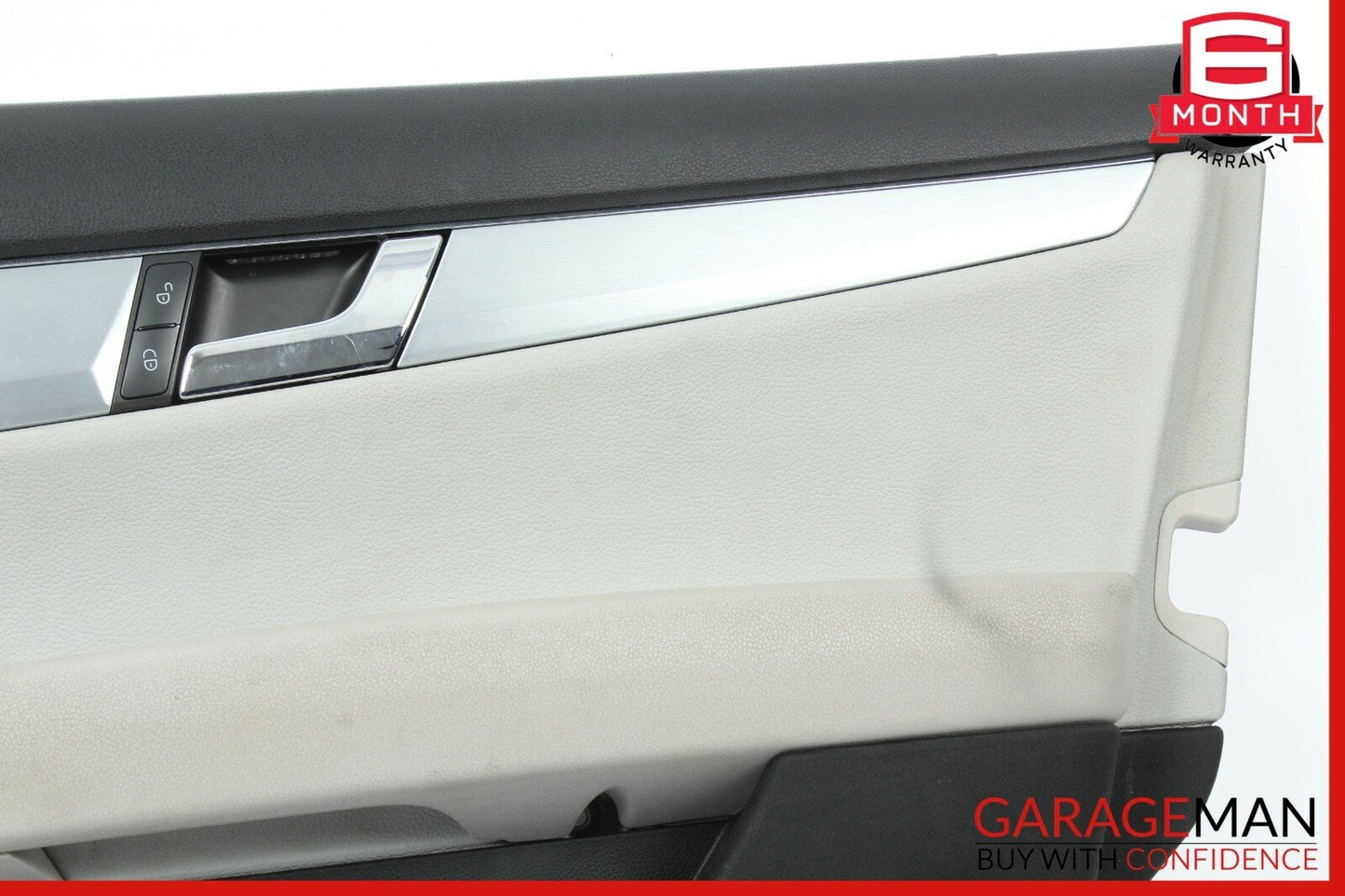 08-14 Mercedes W204 C250 Sedan Front Right Side Interior Door Panel Black Grey