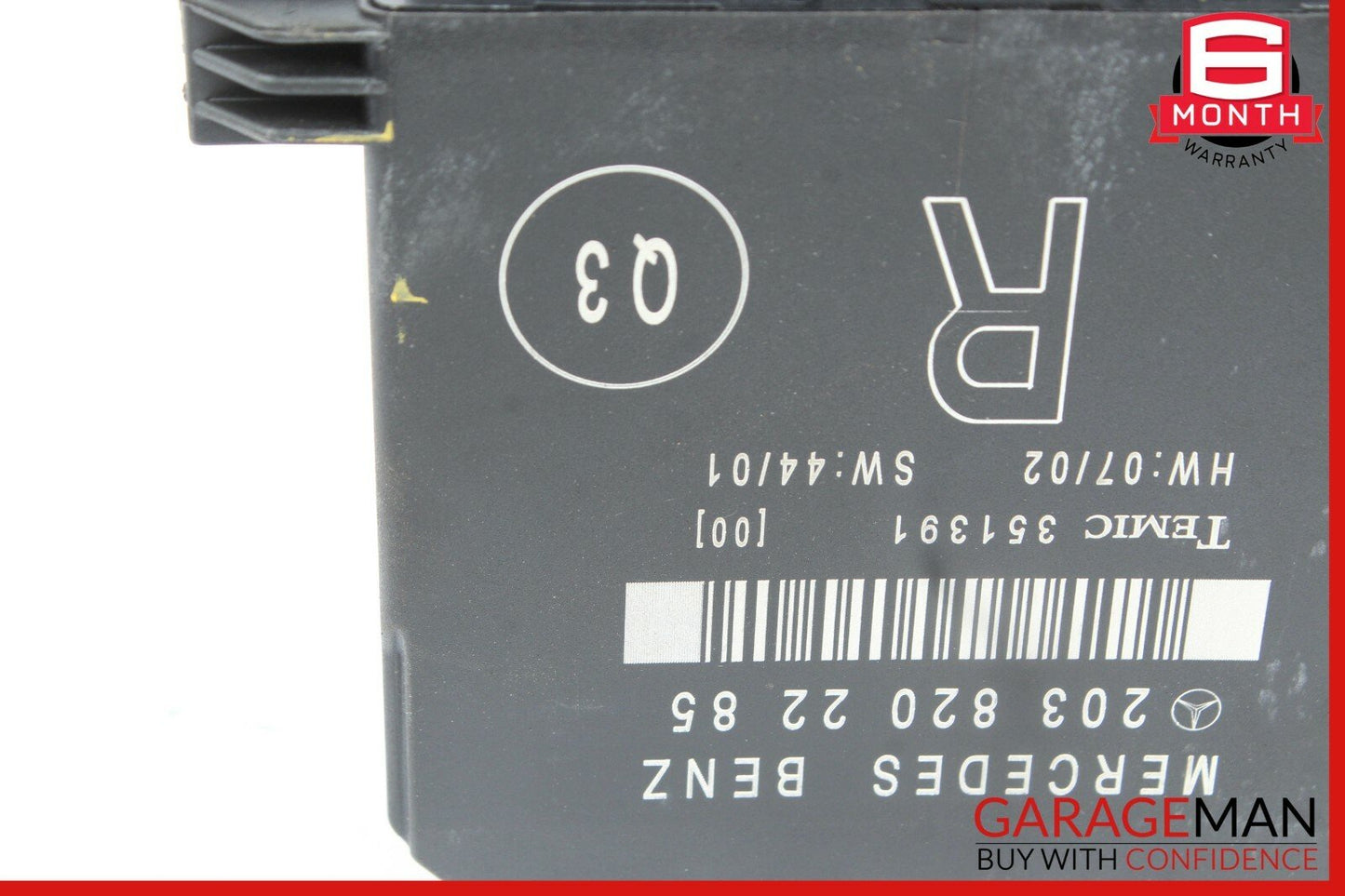 01-07 Mercedes W203 C55 AMG C230 Rear Right Side Door Control Module Unit OEM