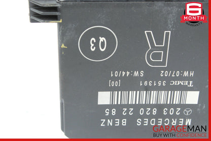 01-07 Mercedes W203 C55 AMG C230 Rear Right Side Door Control Module Unit OEM