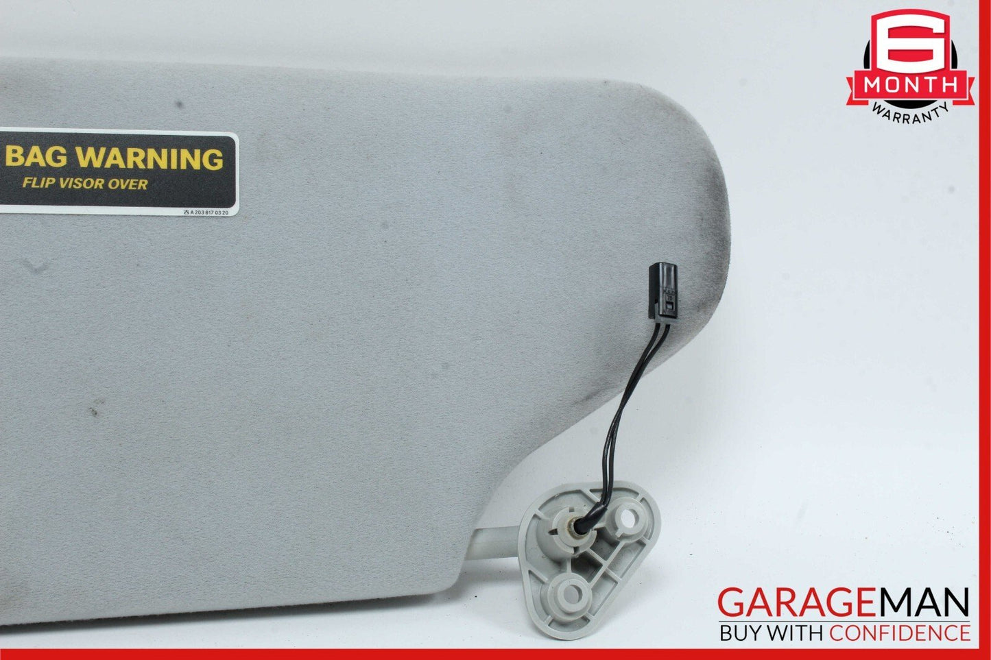 02-05 Mercedes W163 ML350 ML320 Front Right Side Sunvisor Sun Visor Grey OEM