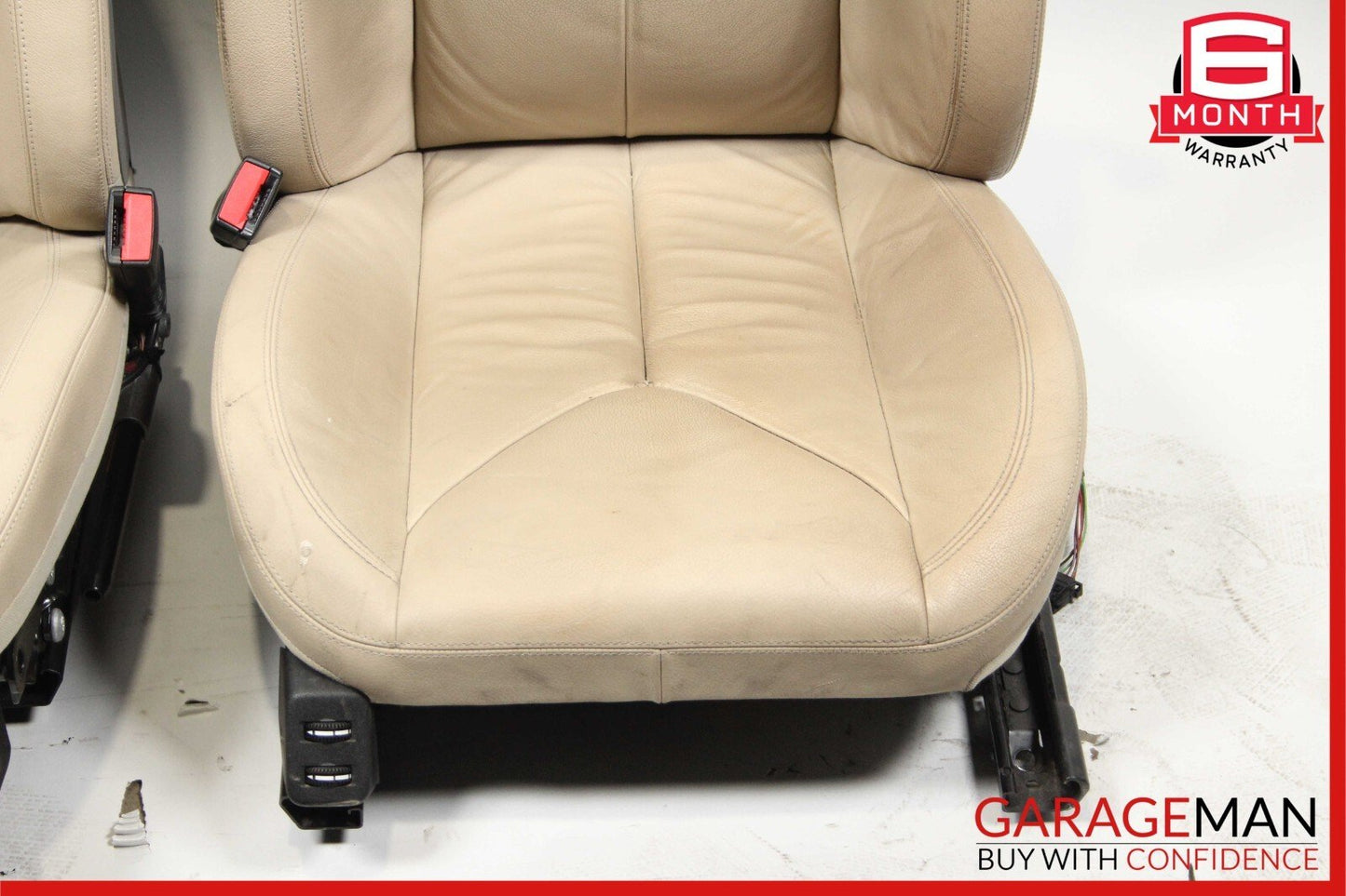 05-11 Mercedes R171 SLK280 Front Complete Seats Cushion Cover Assembly Set Beige