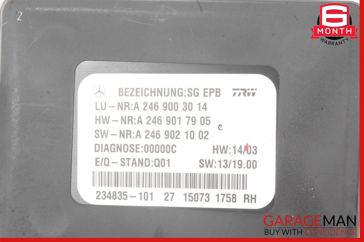 12-20 Mercedes W117 CLA250 SLK350 Hand Parking Brake Controller Module Unit OEM