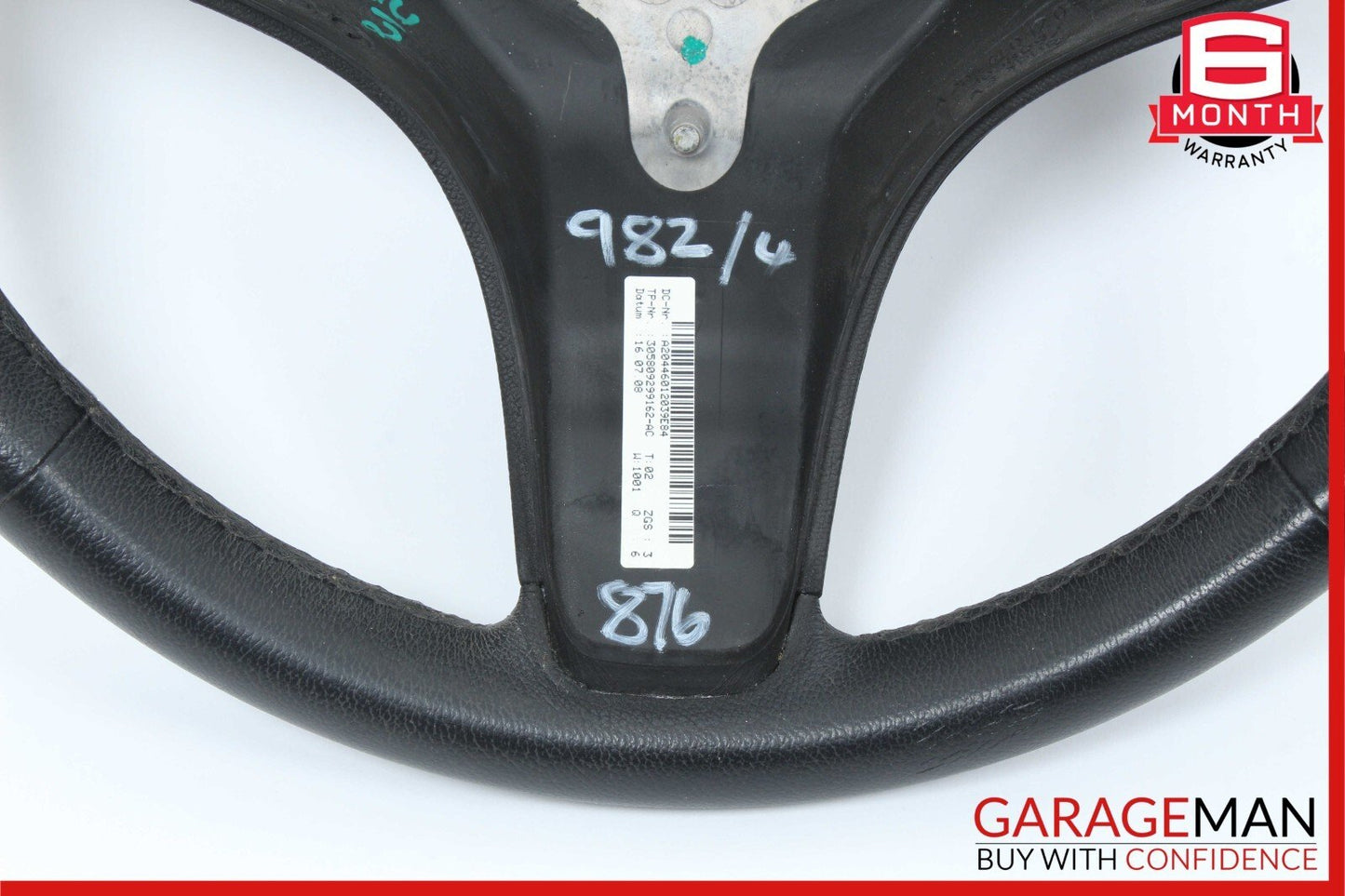 08-11 Mercedes W204 C350 3 Spoke Driver Steering Wheel Leather Black OEM