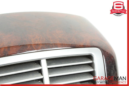 07-13 Mercedes S550 Rear Center Console A/C AC Air Vent Grille Panel Trim Wood