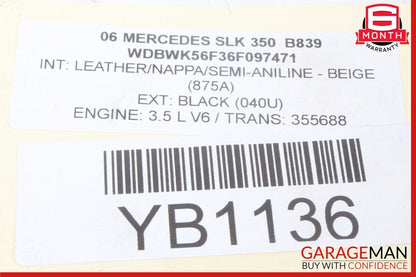 06-15 Mercedes R171 SLK350 ML350 Bosch MAF Mass Air Flow Sensor Meter Tube OEM
