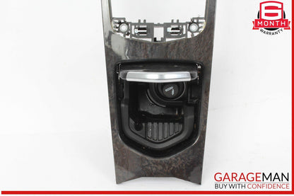 10-16 Porsche Panamera 970 Front Center Console Shifter Bezel Ash Tray Wood OEM
