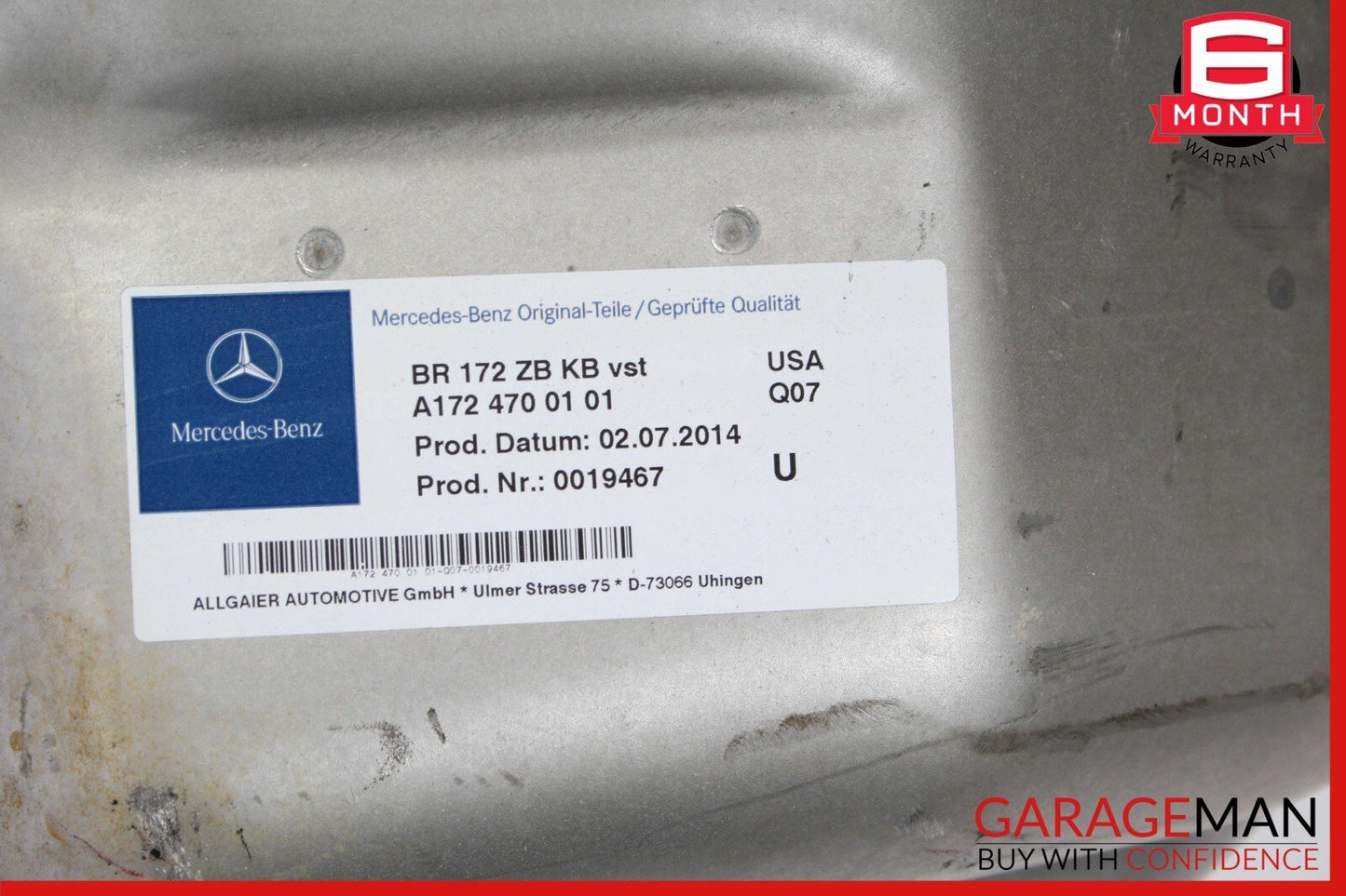 12-17 Mercedes R172 SLK250 Fuel Gas Tank Reservoir Filler Neck Assembly