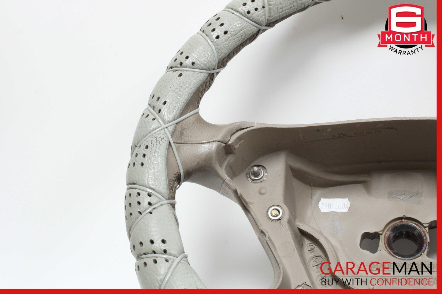 03-09 Mercedes R230 SL500 CLK350 CLK550 4 Spoke Steering Wheel Gray OEM