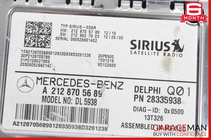 10-17 Mercedes W218 CLS500 C300 Sirius Satellite Radio Receiver Module Unit OEM