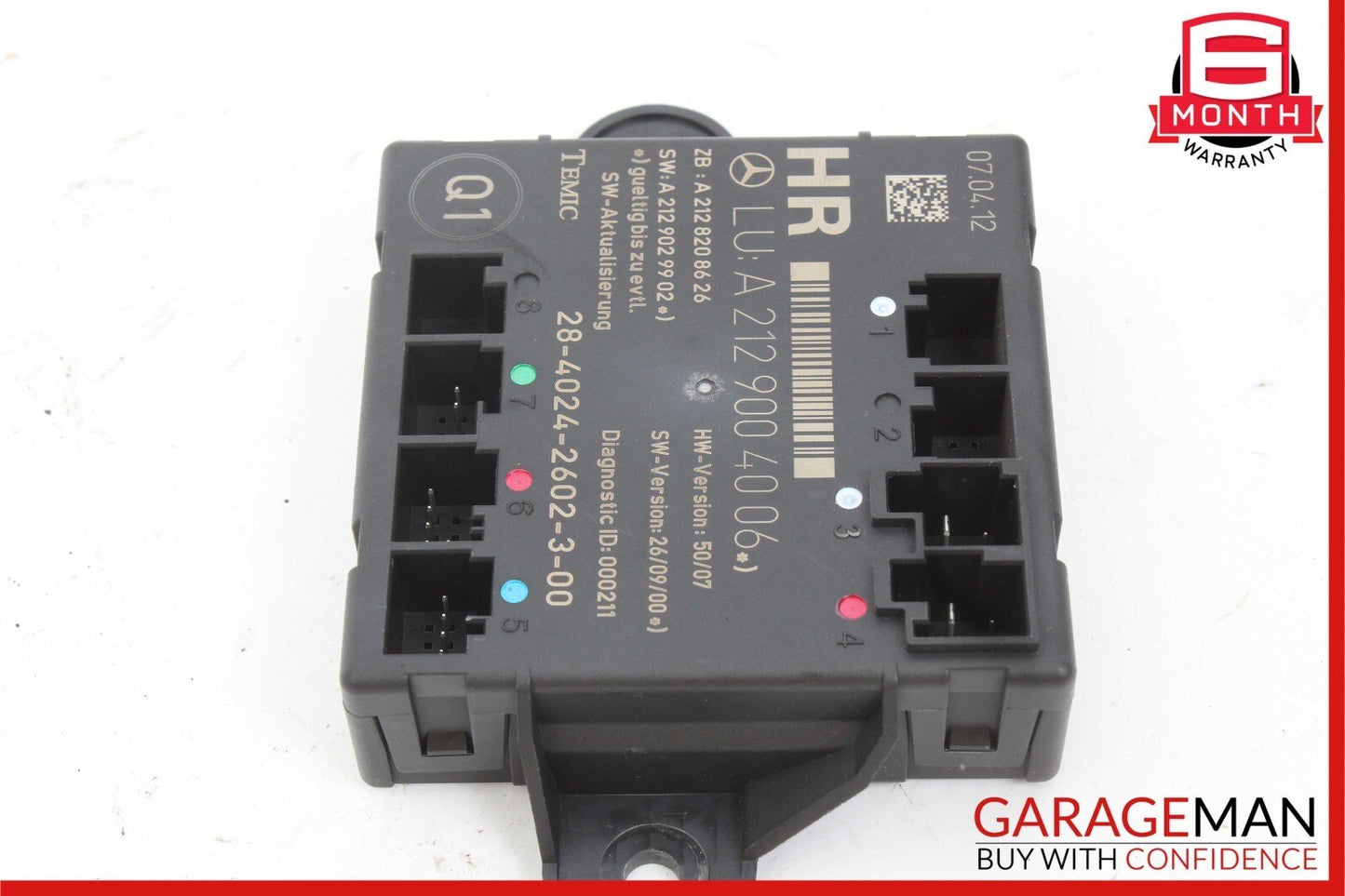 08-18 Mercedes GLK350 C250 C300 CLS550 Rear Right Side Door Control Module Unit