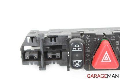 98-03 Mercedes W208 CLK320 CLK430 Hazard Door Lock Switch Control Panel OEM