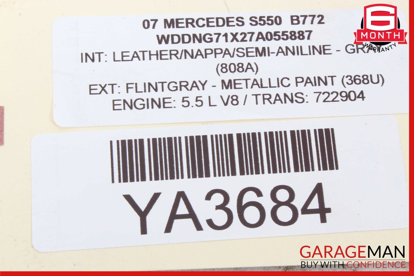 07-09 Mercedes W221 S500 S55 S65 AMG Seat Control Module Unit