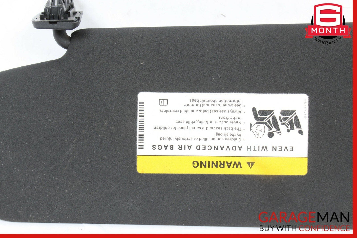 08-14 Mercedes W204 C250 C350 Front Right Side Sunvisor Sun Visor Black