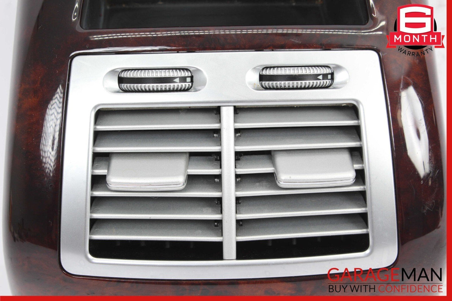 07-13 Mercedes W221 S550 S400 Rear Center Console A/C Air Vent Trim Bezel Wood