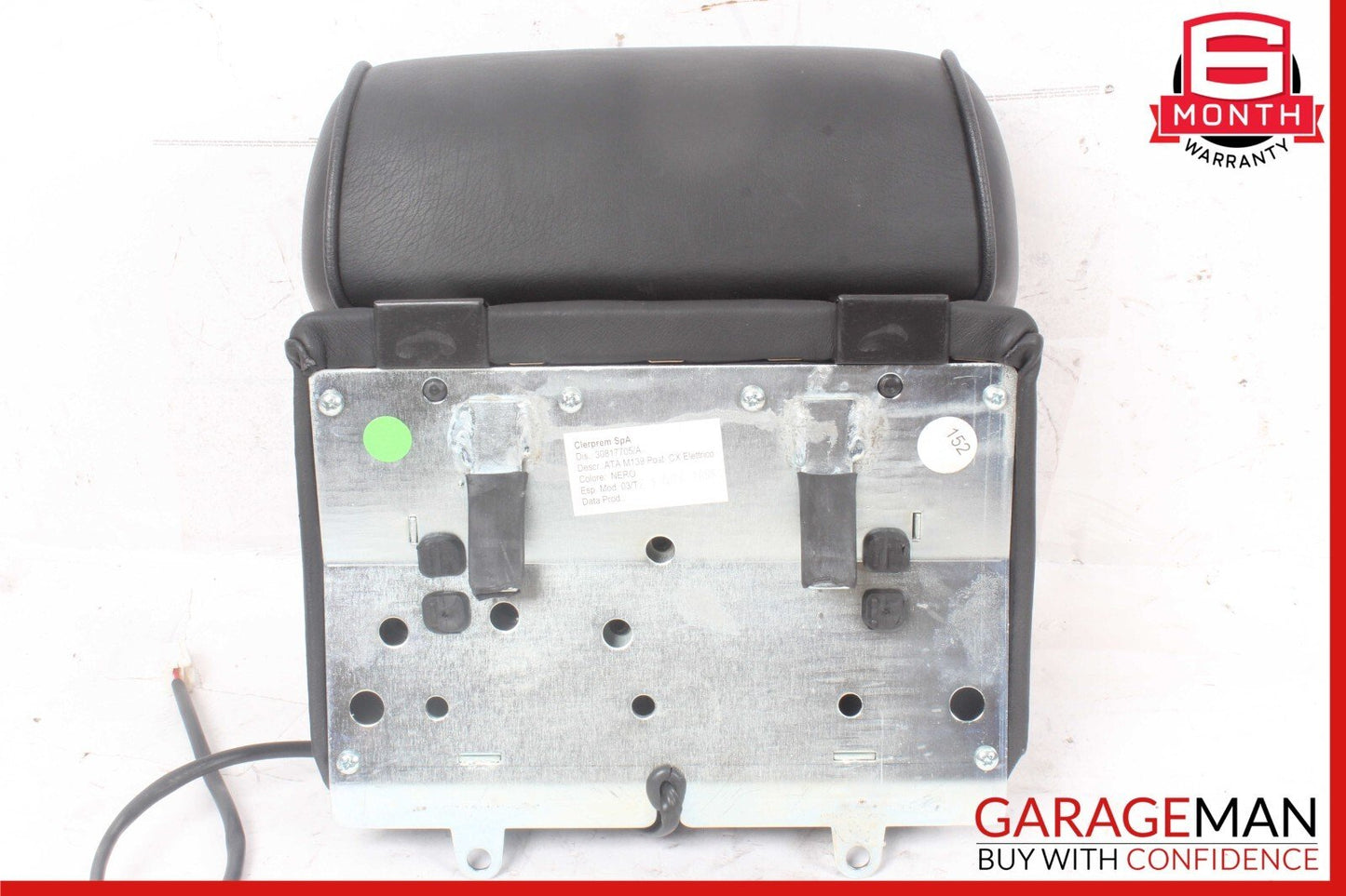 03-13 Maserati Quattroporte M139 Rear Center Seat Headrest Black OEM