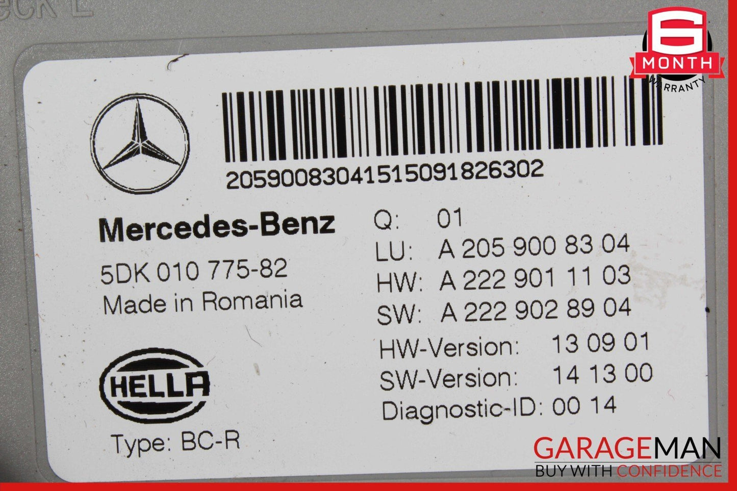 15-18 Mercedes W205 C300 C400 C350e Rear Trunk SAM Control Module Unit OEM