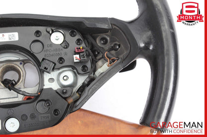10-14 Mercedes S65 AMG S550 4 Spoke Steering Wheel w/ Paddle Shifters Wood OEM