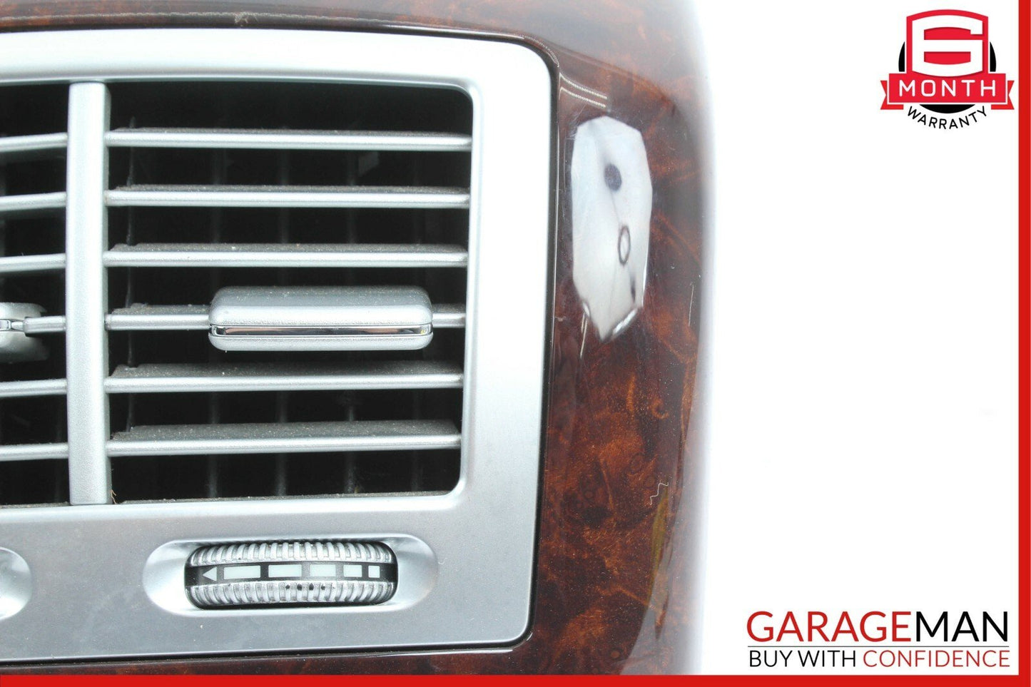 07-13 Mercedes W221 S550 Rear Center Console AC A/C Air Vent Trim Panel Wood
