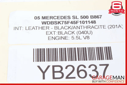 03-06 Mercedes R230 SL500 SL55 AMG Oxygen O2 Sensor Lambda Set of 4 Pc