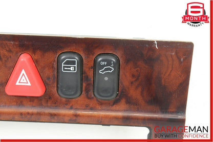 98-02 Mercedes W210 E320 E420 Front Center Console Dash Hazard Switch Trim Wood