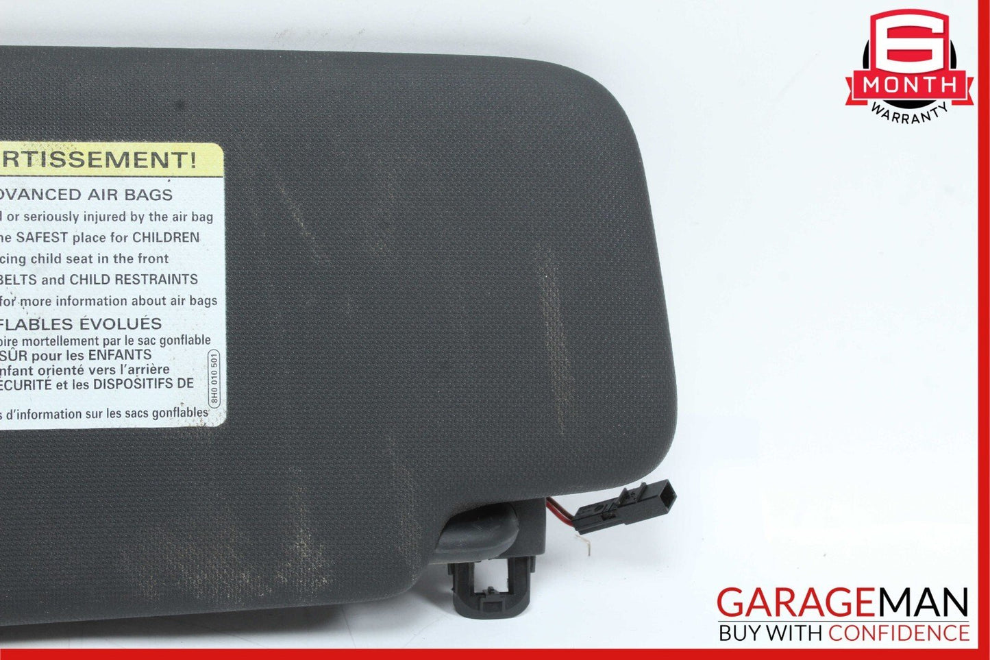 12-15 Audi A7 Front Right Passenger Side Sunvisor Sun Visor Shade Cover Black