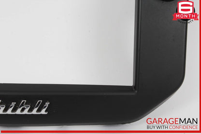 14-17 Maserati Ghibli S Dashboard Dash Display Screen Trim Bezel Cover Black OEM