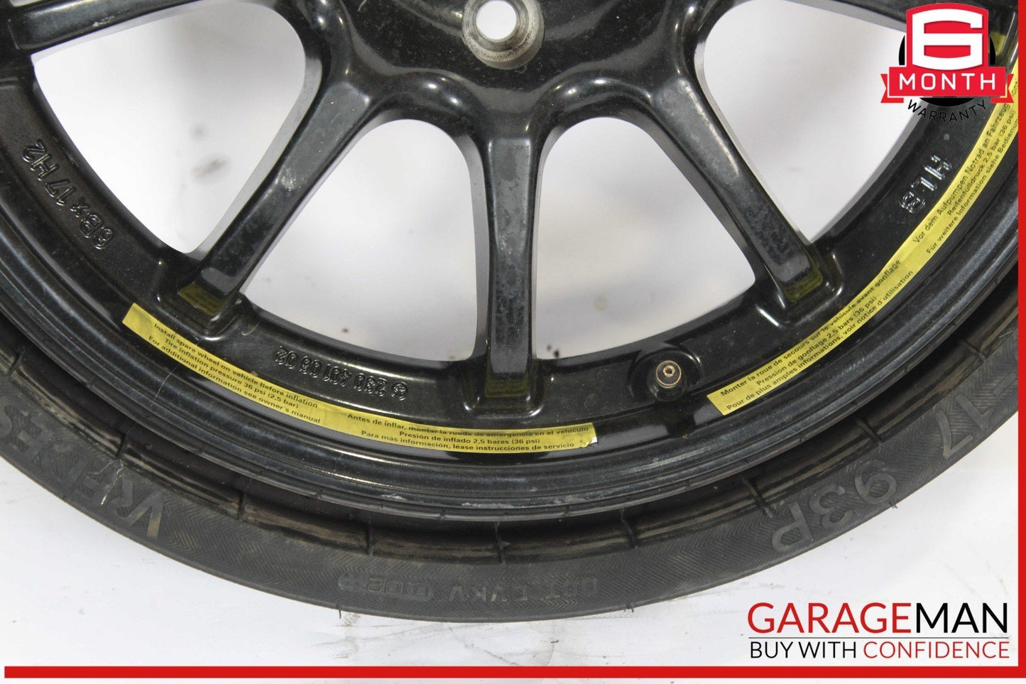 03-12 Mercedes R230 SL500 SL63 AMG Emergency Spare Tire Wheel Donut Rim 17" R17