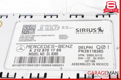10-17 Mercedes W204 C300 CLS500 Sirius Satellite Radio Receiver Module Unit OEM
