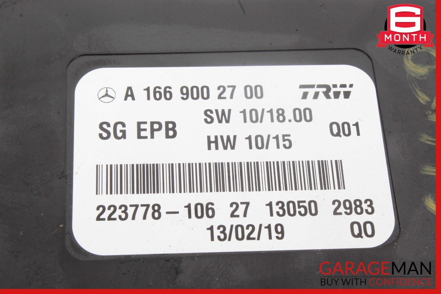 12-20 Mercedes X166 GL450 SLK250 Hand Parking Brake Control Module OEM
