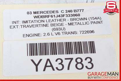 00-11 Mercedes W203 C240 SL500 CL600 Anti Theft Alarm Control Module Unit OEM
