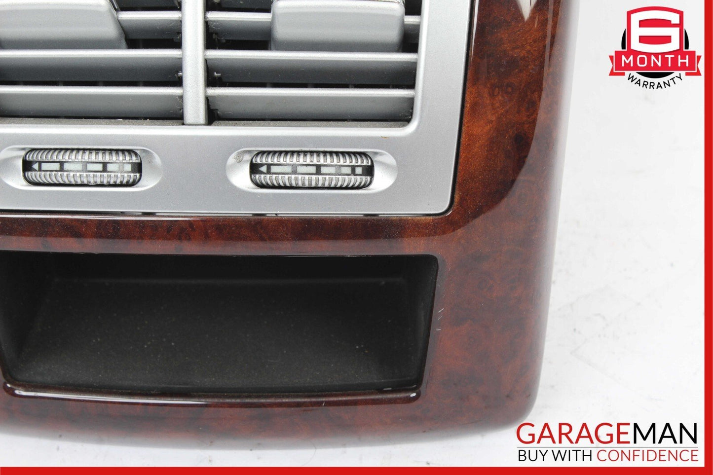 07-13 Mercedes W221 S400 Rear Center Console AC A/C Air Vent Trim Panel Wood OEM