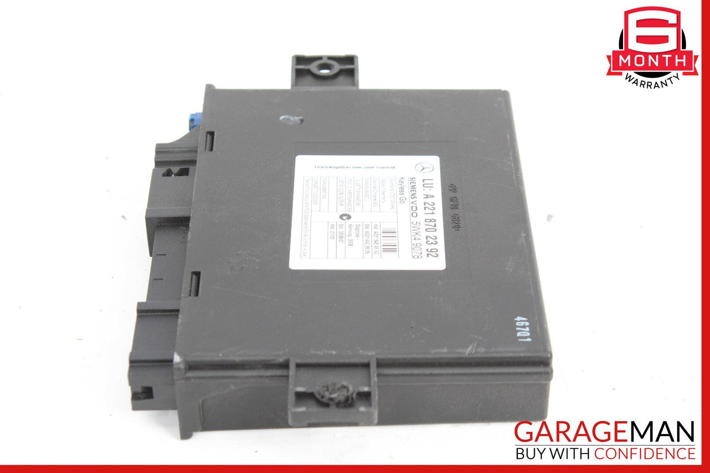 07-10 Mercedes W216 CL550 S400 Keyless Go Control Module 2218702392 OEM