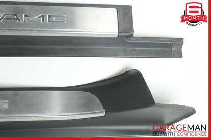 00-02 Mercedes W220 S55 AMG Rear Right & Left Door Sill Scuff Plate Cover Set