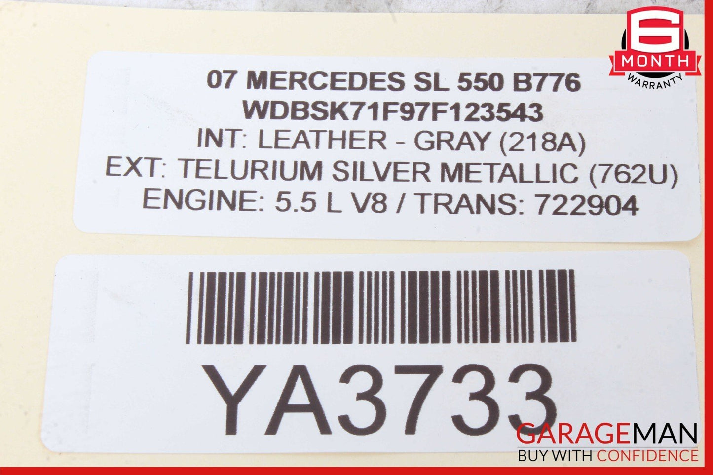 03-12 Mercedes SL550 S600 SLK350 Anti Theft Alarm Signal Control Module Unit OEM