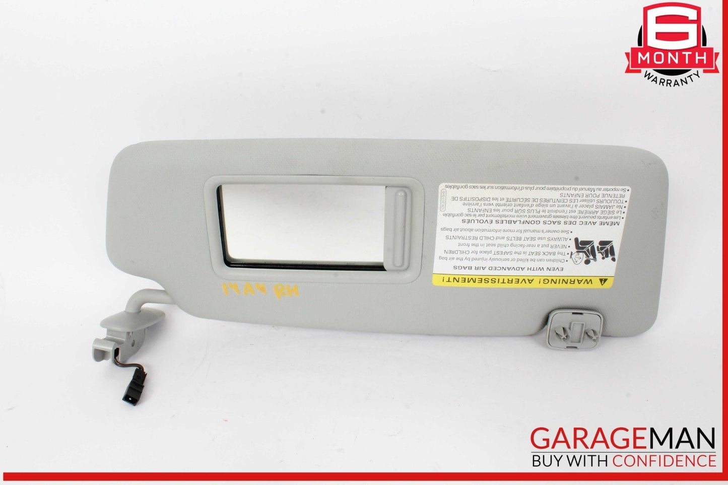 09-16 Audi A4 Front Right Passenger Side Sun Visor Sunvisor 8U0857552F OEM