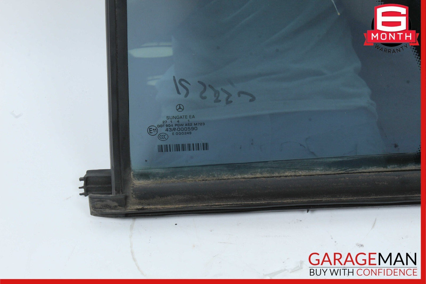 07-13 Mercedes W221 S550 S65  Quarter Window Glass Rear Left Driver Side OEM
