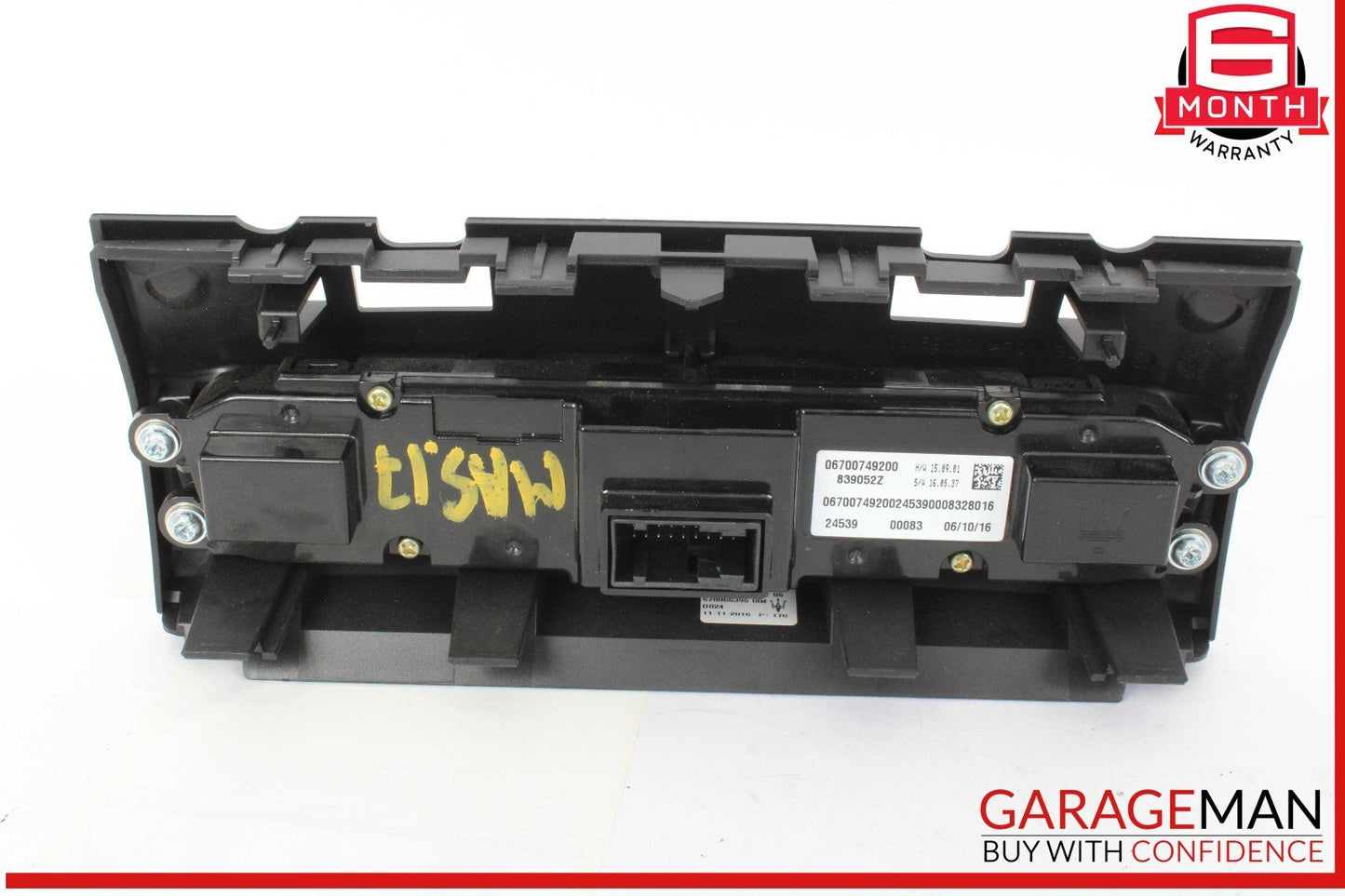 14-17 Maserati Ghibli Center HVAC Heater AC A/C Climate Control Switch Panel
