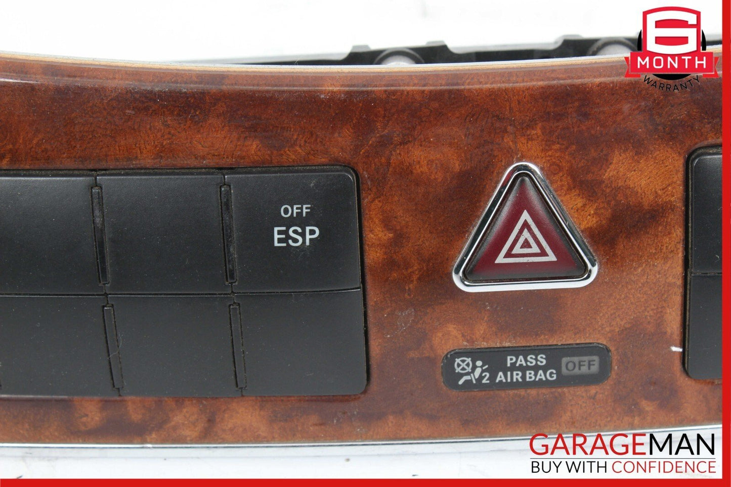 05-09 Mercedes W209 CLK350 Center Dash Dashboard Control Switch Trim Cover Assy