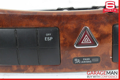 05-09 Mercedes W209 CLK350 Center Dash Dashboard Control Switch Trim Cover Assy