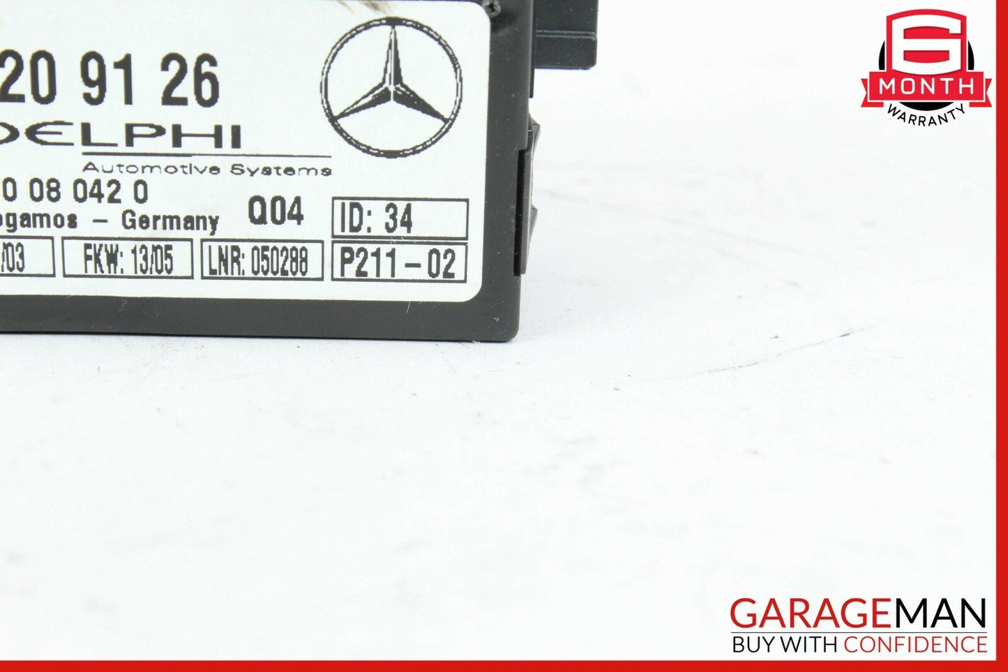 00-08 Mercedes SLK350 S600 SL500 CL500 Anti Theft Alarm Sensor Control Module