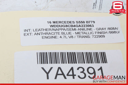 14-19 Mercedes W222 S550 C300 GLC350 Keyless Go Entry Control Module Unit OEM