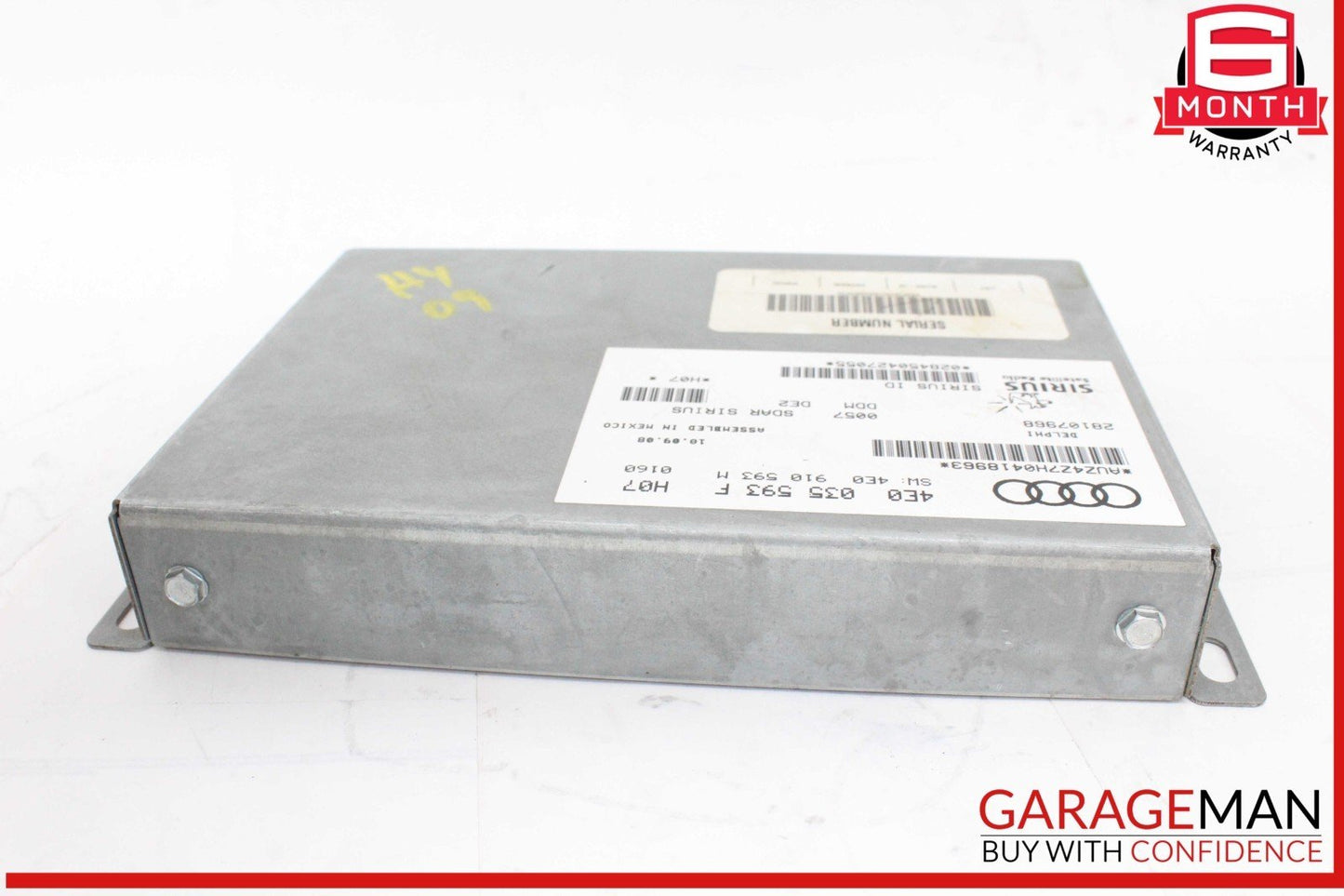 09-12 Audi A4 A5 S4 S5 Sirius Satellite Radio Receiver 4E0035593F OEM