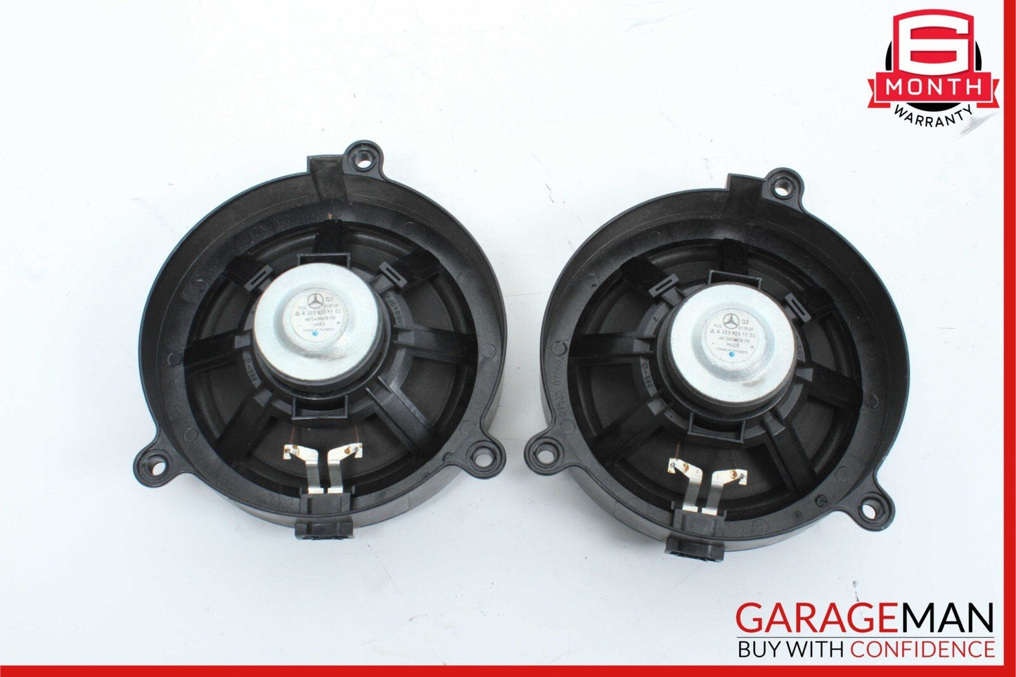 01-07 Mercedes W203 C230 Front Right & Left Side Door Audio Speaker Set of 2 OEM