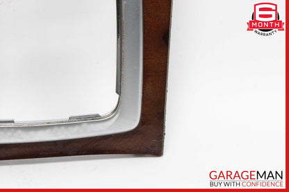 08-15 Mercedes W204 C350 Center Console Shifter Trim Cover Panel Bezel Wood Assy