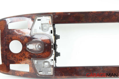 07-09 MERCEDES W221 S550 S600 CENTER CONSOLE TRIM BEZEL PANEL WOOD OEM