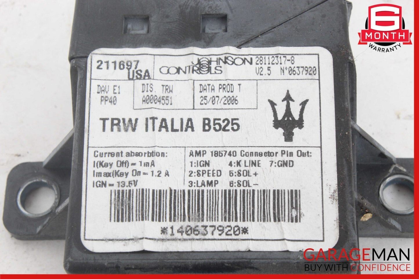 03-13 Maserati Quattroporte M139 Power Steering Chassis Control Module Unit OEM