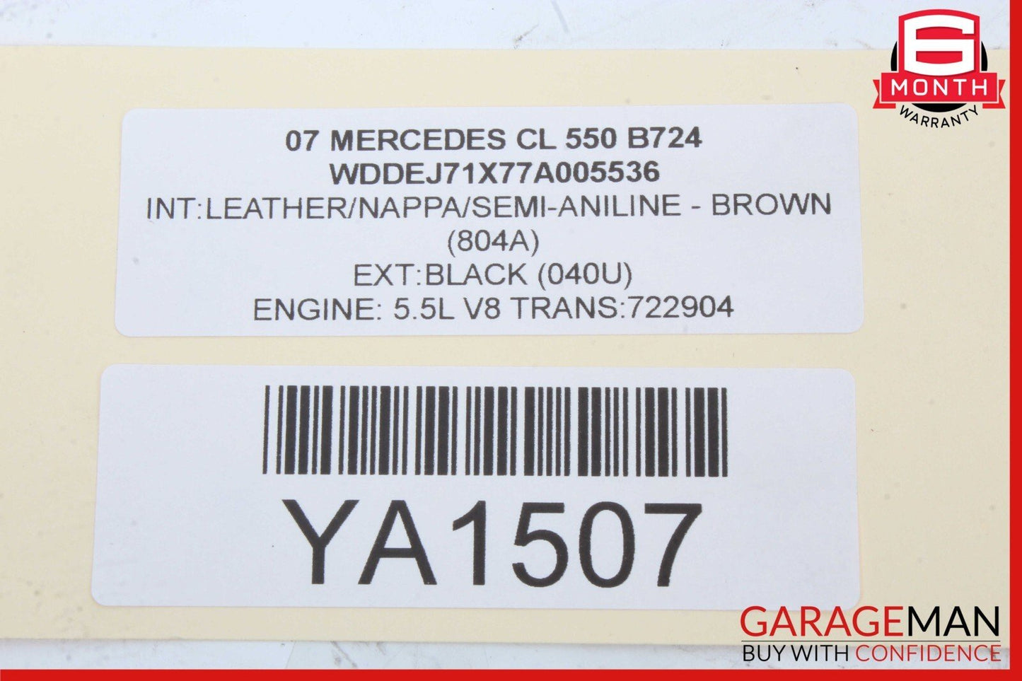 07-10 Mercedes W216 CL550 S63 AMG Front Right / Left Seat Contour Control Module