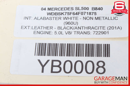 03-12 Mercedes R230 SL500 SL550 SL55 AMG Trunk Lid Lock Latch Handle OEM